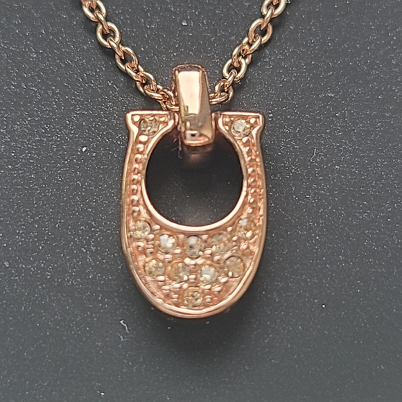 NWT Coach Rose Gold Heart Earring and Necklace Set - Picture 8 of 13